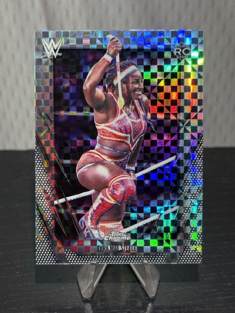 #144 Tyra Mae Steele Topps Chrome WWE - X-Fractor NXT (Rookie)